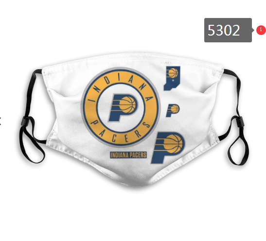 2020 NBA Indiana Pacers Dust mask with filter->nba dust mask->Sports Accessory